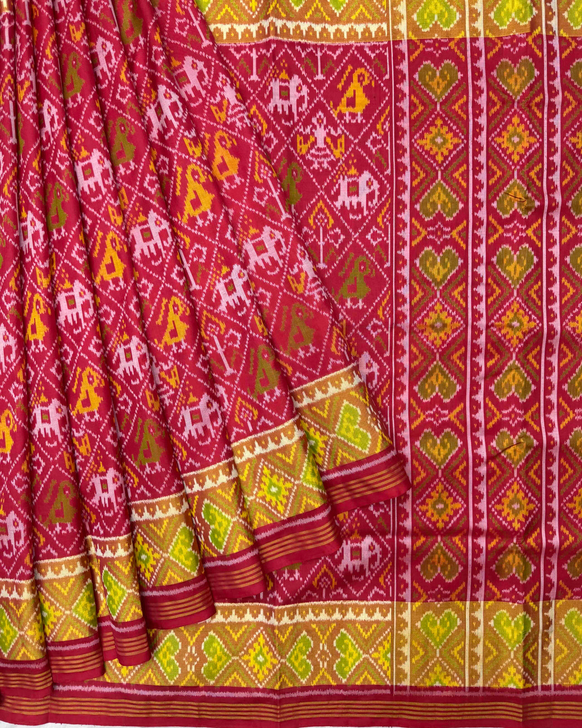 Red Narikunj Patola Saree