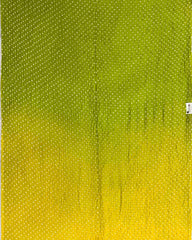 Parrot Green & Yellow Shaded Munga Silk Bandhani Saree