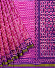 Purple & Pink Zig Zag Patola Saree