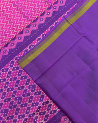 Purple & Pink Zig Zag Patola Saree