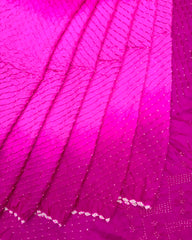 Pink Shaded Habotai Bandhani Saree