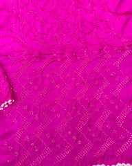 Pink Shaded Habotai Bandhani Saree