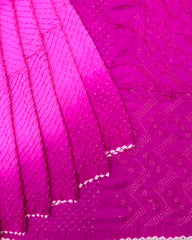 Pink Shaded Habotai Bandhani Saree