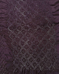 Wine Habotai Bandhani Saree