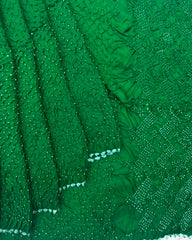 Green Habotai Bandhani Saree