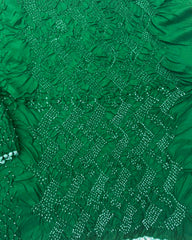 Green Habotai Bandhani Saree