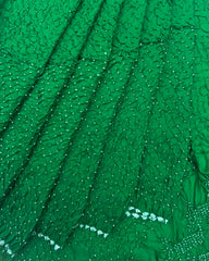 Green Habotai Bandhani Saree