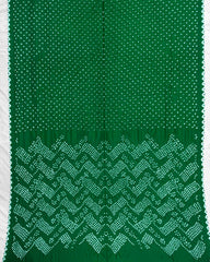 Green Habotai Bandhani Saree