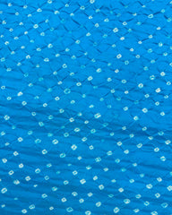 Sky Blue Habotai Bandhani Saree