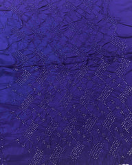 Purplish Blue & Sky Shaded Habotai Bandhani Saree