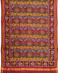 Red & Multicolour Navratan Patola Dupatta