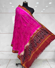 Red & Pink Bandhani Patola Dupatta