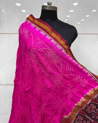 Red & Pink Bandhani Patola Dupatta