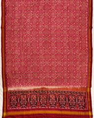 Red Natural Ajrakh Print Patola Dupatta