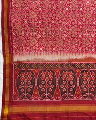 Red Natural Ajrakh Print Patola Dupatta