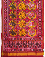 Red & Yellow Bog Figure Narikunj Chhabdi Patola Saree