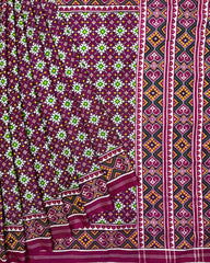 Pink Panchanda Double Ikat Patola Saree