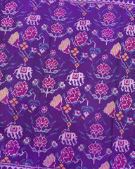 Purple Fancy Flower Semi Double Ikat Patola Saree