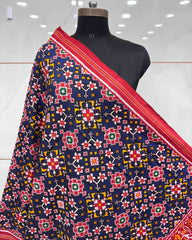 Red & Blue Navratan Patola Dupatta