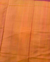 Maroon & Peach Plain Semi Double Ikat Patola Saree