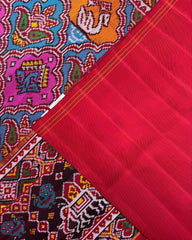 Red & Multicolour New Narikunj Twill Patola Saree