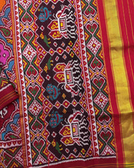 Red & Multicolour New Narikunj Twill Patola Saree