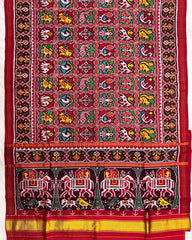 Red Narikunj Twill Patola Saree