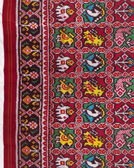 Red Narikunj Twill Patola Saree