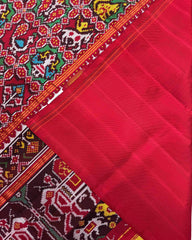 Red Narikunj Twill Patola Saree