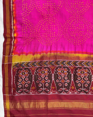 Red & Pink Bandhani Patola Dupatta