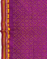 Red & Purple Bandhani Patola Dupatta