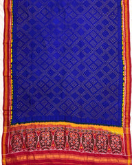 Red & Blue Bandhani Patola Dupatta