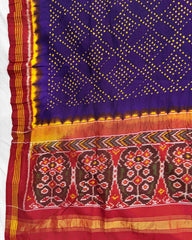 Red & Purple Bandhani Patola Dupatta