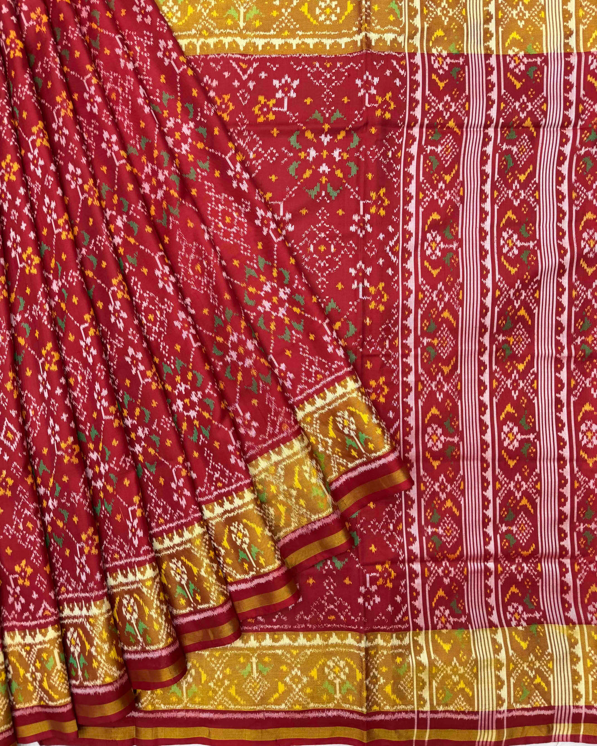 Red Navratan Patola Saree