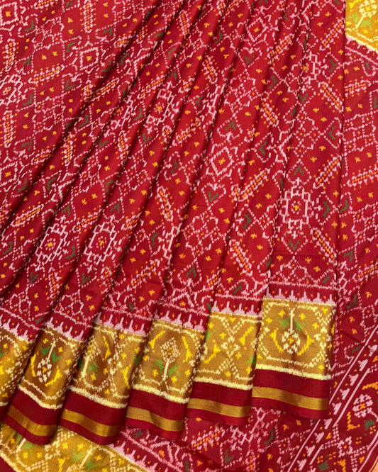 Red Manekchowk Patola Saree