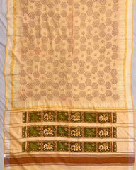 Light Peach Bandhani Patola Saree