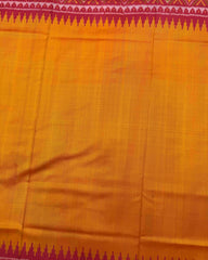 Red & Orange Yellow Plain Patola Saree