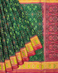 Red & Green Navratan Patola Saree