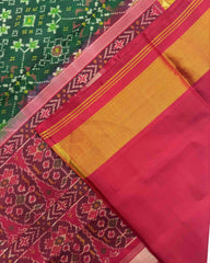 Red & Green Navratan Patola Saree