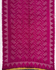 Pink Muga Silk Pen Kamalkari Bandhani Saree