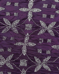 Dark Purple Muga Silk Pen Kamalkari Bandhani Saree