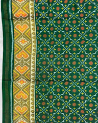 Green Buttonful Design Patola Saree