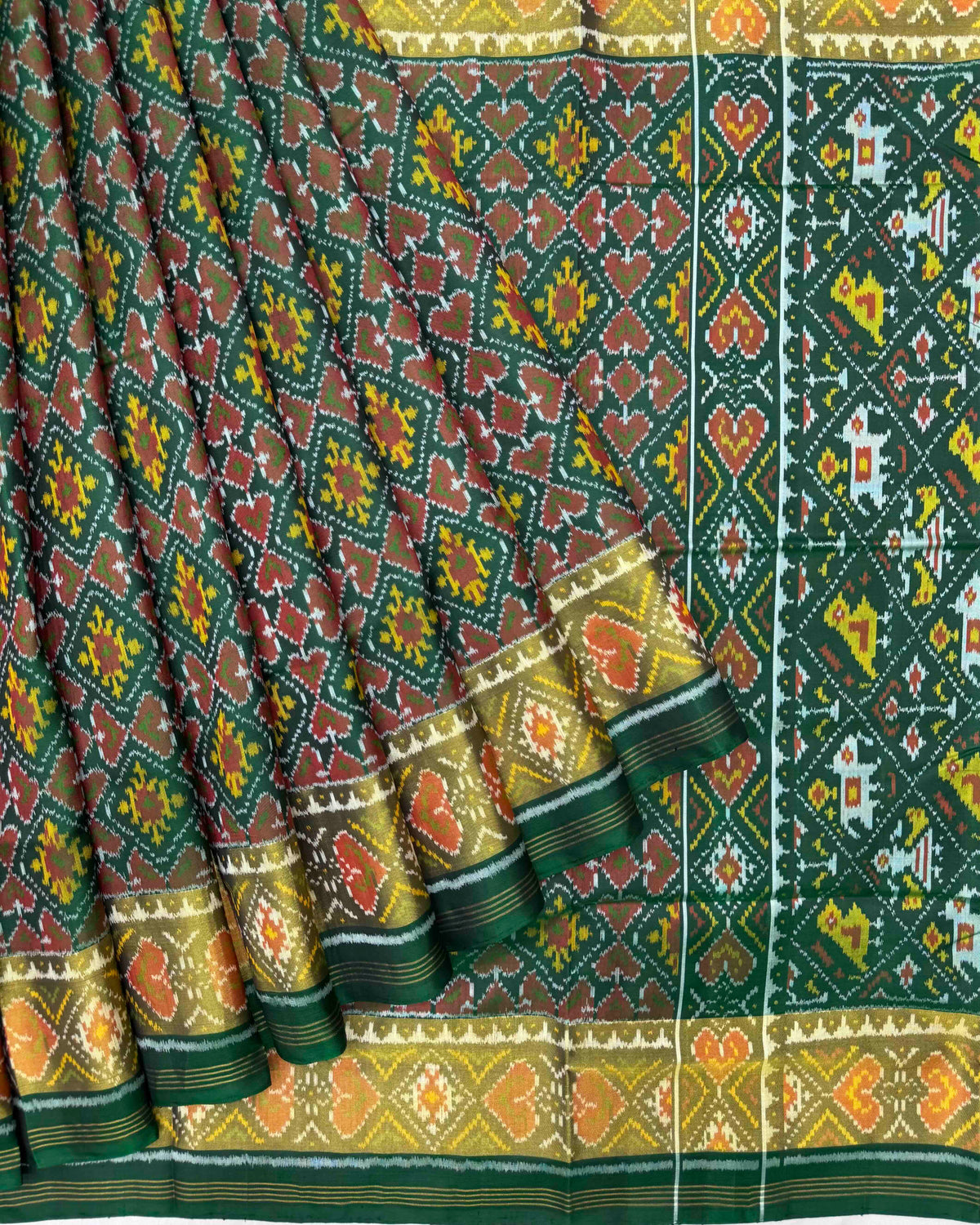 Green Panchanda Patola Saree