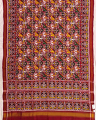 Red & Maroon Narikunj Double Ikat Patola Saree