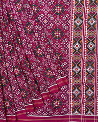 Pink Navratan Double Ikat Patola Saree