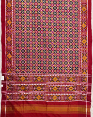 Red Buttonful Double Ikat Patola Saree