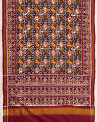 Red Small Narikunj Double Ikat Patola Saree