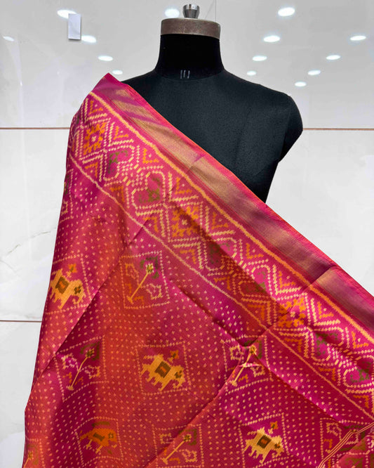 Pink Narikunj Patola Dupatta