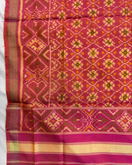 Pink Buttonful Patola Dupatta