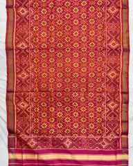 Pink Buttonful Patola Dupatta